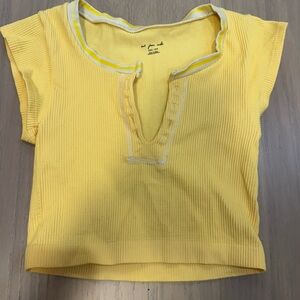 Urban outfitters yellow out from under top